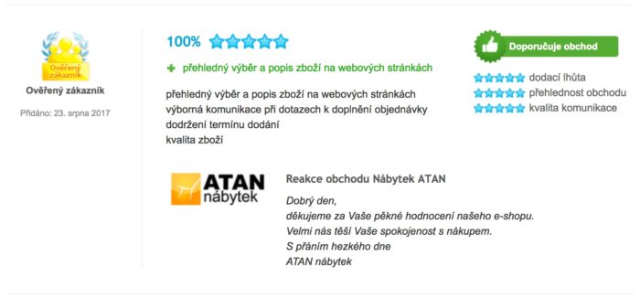 Toto hodnocení na mě působí dobře a jak na vás?