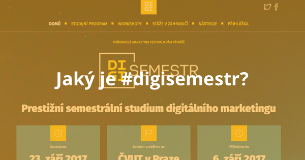Jaký je #digisemestr?